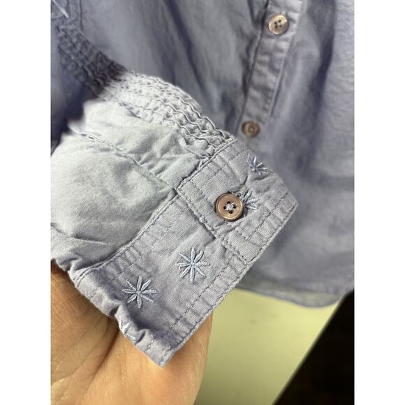 Kuhl Women’s Blue Long Sleeve Button Down Embroidered Cotton XL Outdoor Flaws - Picture 4 of 15